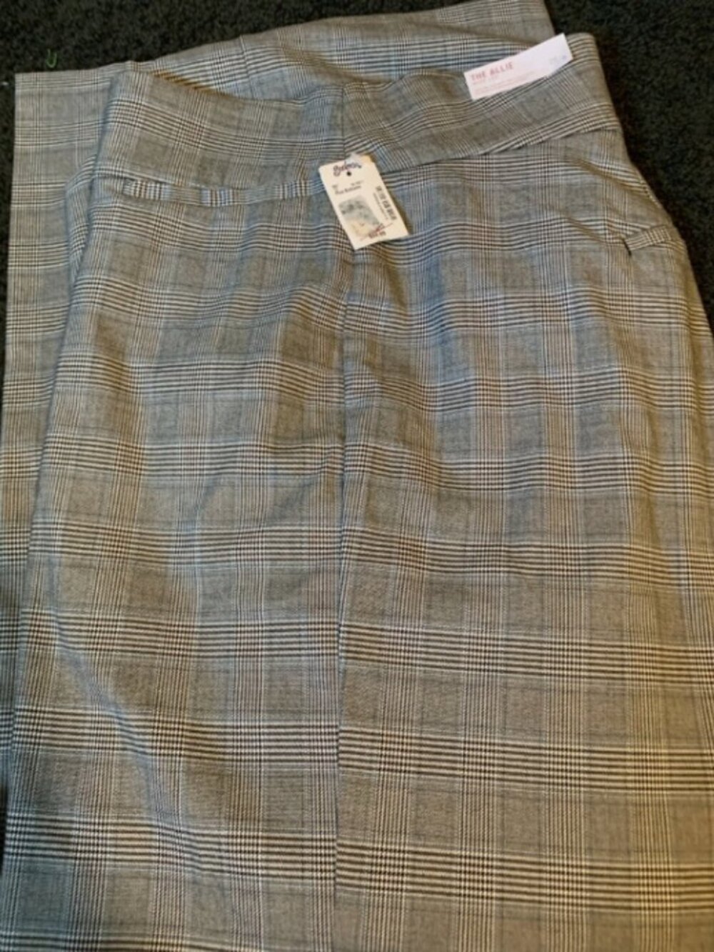 LANE BYRANT The Allie Womens Dress Pants 28R Black Plaid Misses Wide leg Ladies
